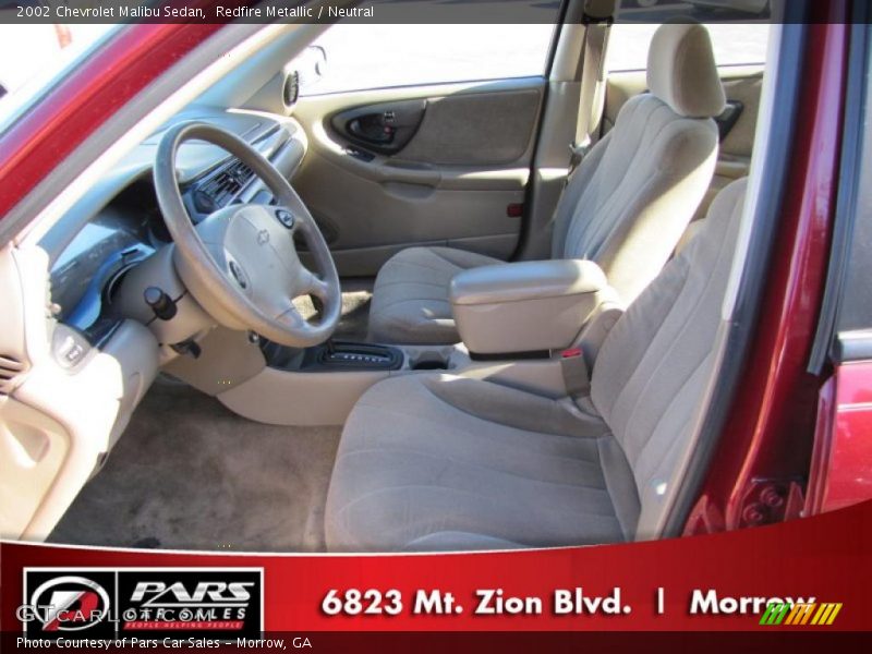 Redfire Metallic / Neutral 2002 Chevrolet Malibu Sedan