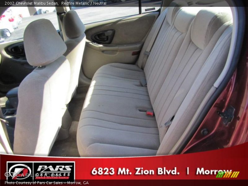 Redfire Metallic / Neutral 2002 Chevrolet Malibu Sedan