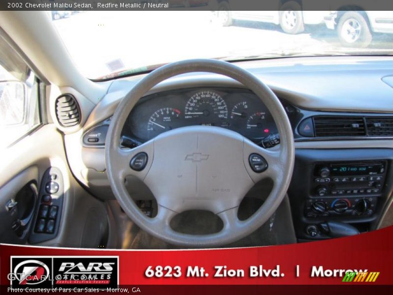 Redfire Metallic / Neutral 2002 Chevrolet Malibu Sedan