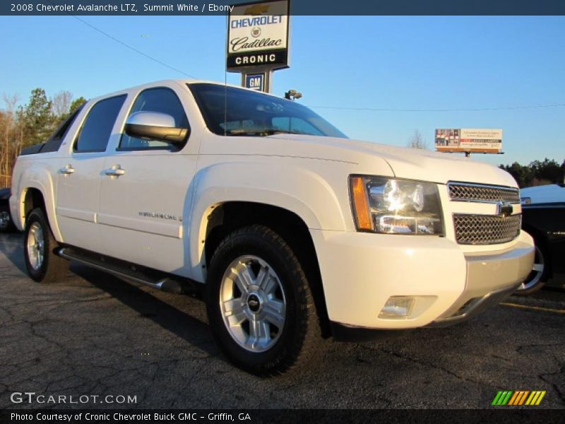 Summit White / Ebony 2008 Chevrolet Avalanche LTZ