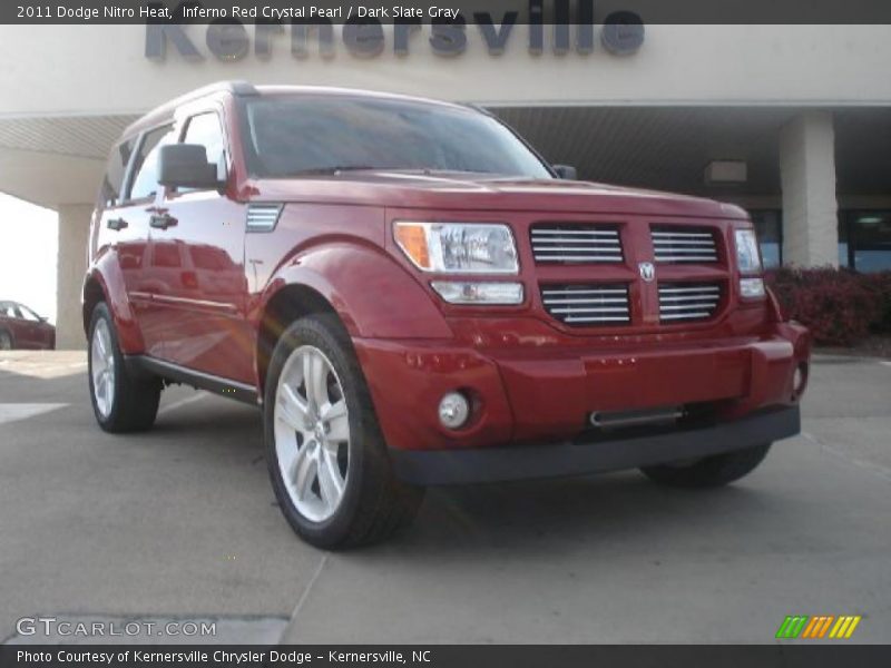 Inferno Red Crystal Pearl / Dark Slate Gray 2011 Dodge Nitro Heat