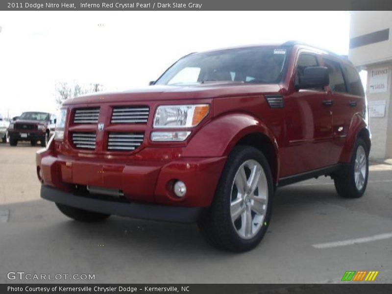 Inferno Red Crystal Pearl / Dark Slate Gray 2011 Dodge Nitro Heat