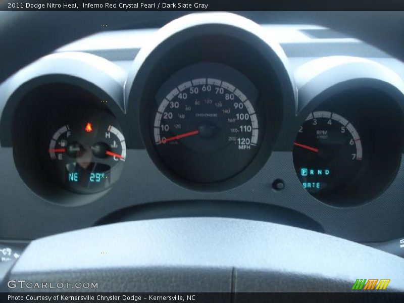 Inferno Red Crystal Pearl / Dark Slate Gray 2011 Dodge Nitro Heat