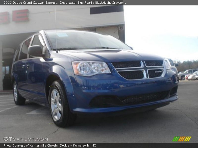 Deep Water Blue Pearl / Black/Light Graystone 2011 Dodge Grand Caravan Express