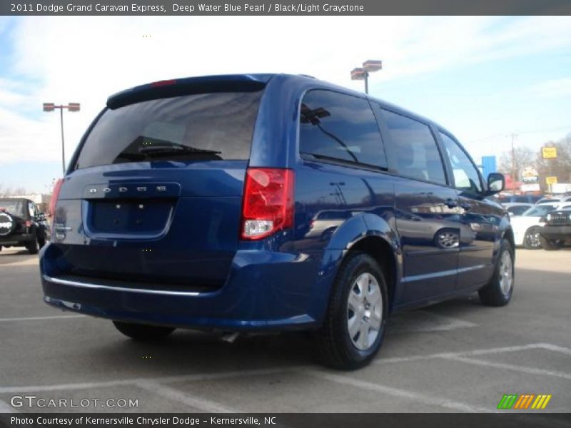 Deep Water Blue Pearl / Black/Light Graystone 2011 Dodge Grand Caravan Express