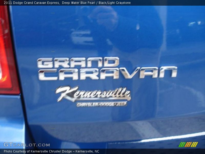 Deep Water Blue Pearl / Black/Light Graystone 2011 Dodge Grand Caravan Express