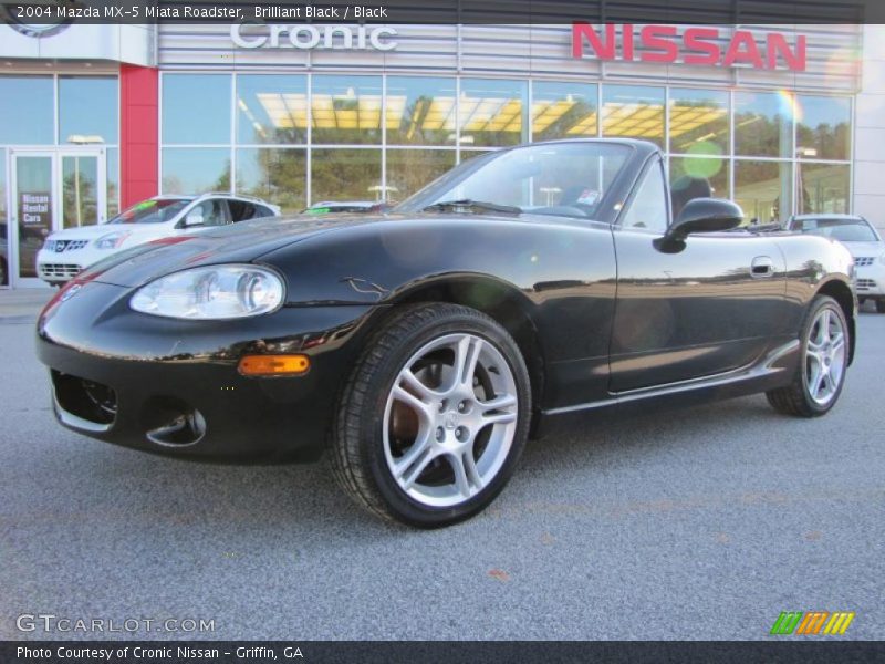 Brilliant Black / Black 2004 Mazda MX-5 Miata Roadster
