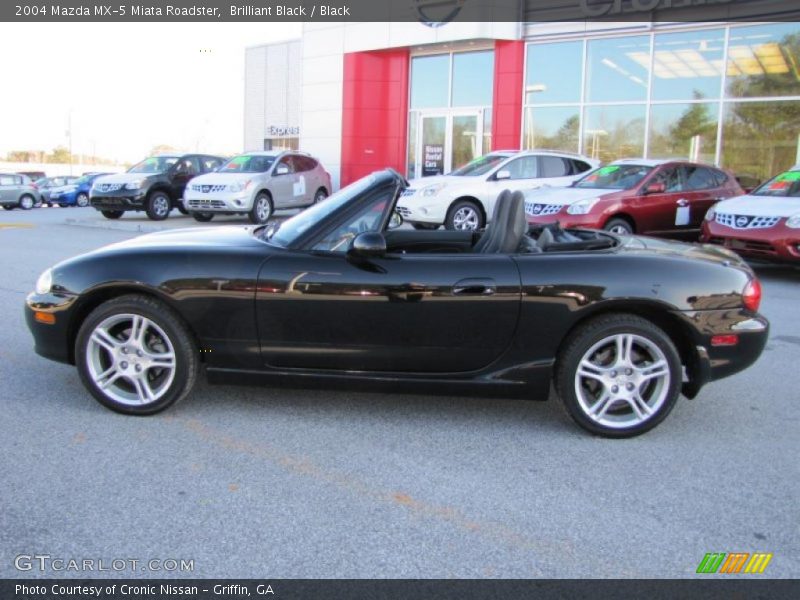 Brilliant Black / Black 2004 Mazda MX-5 Miata Roadster