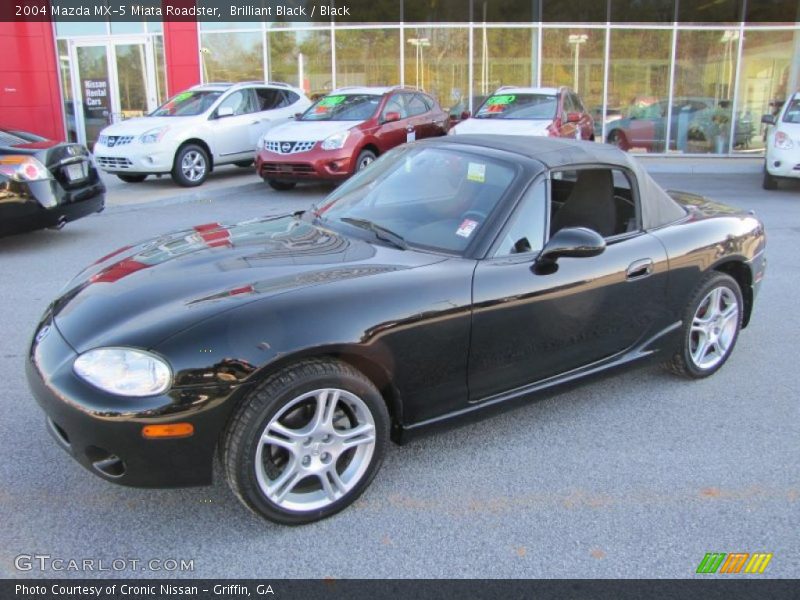 Brilliant Black / Black 2004 Mazda MX-5 Miata Roadster