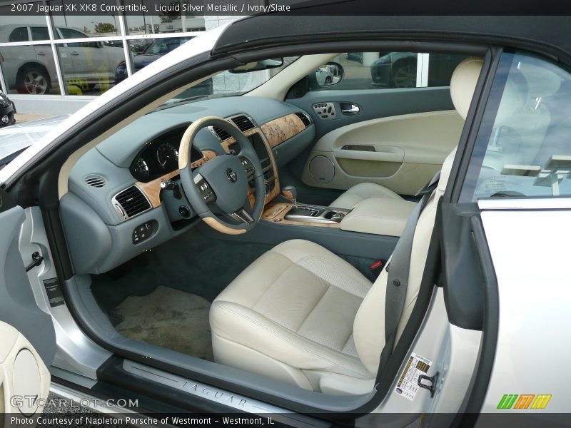 Liquid Silver Metallic / Ivory/Slate 2007 Jaguar XK XK8 Convertible