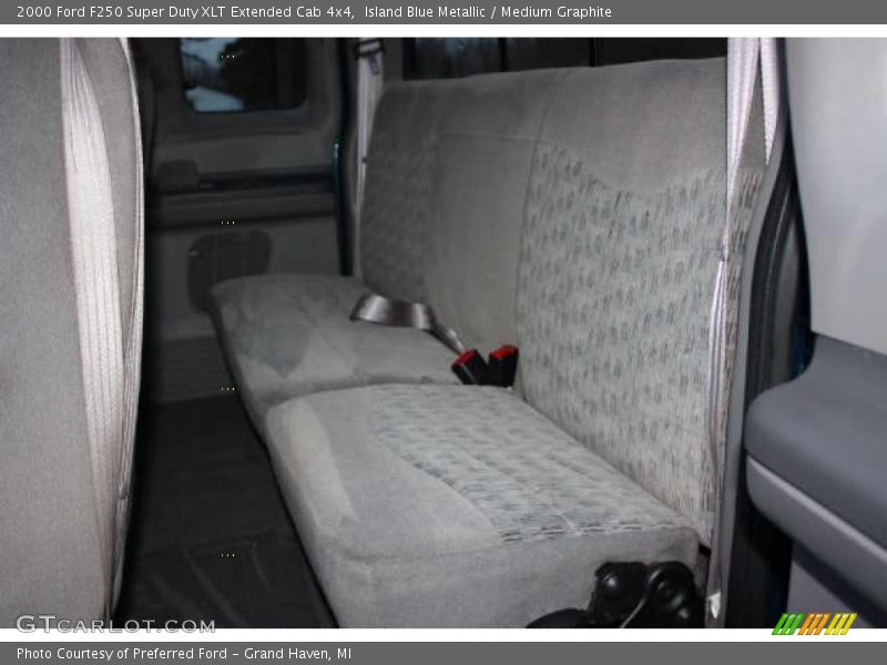 Island Blue Metallic / Medium Graphite 2000 Ford F250 Super Duty XLT Extended Cab 4x4