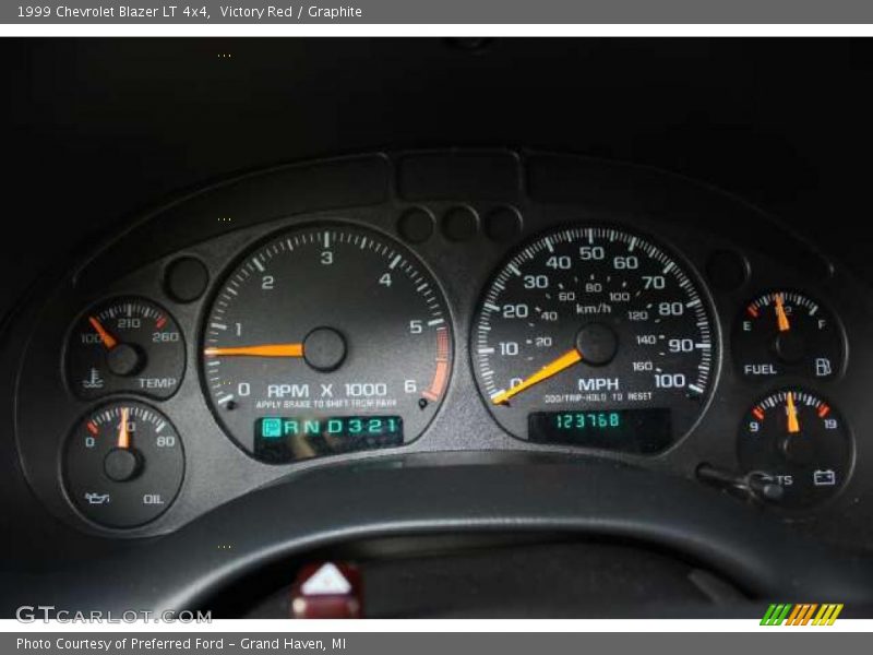 Victory Red / Graphite 1999 Chevrolet Blazer LT 4x4