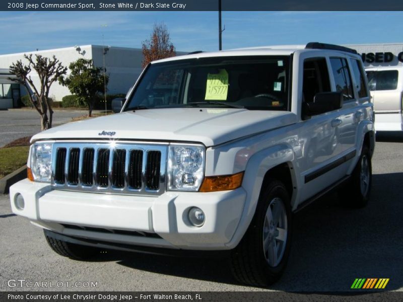 Stone White / Dark Slate Gray 2008 Jeep Commander Sport