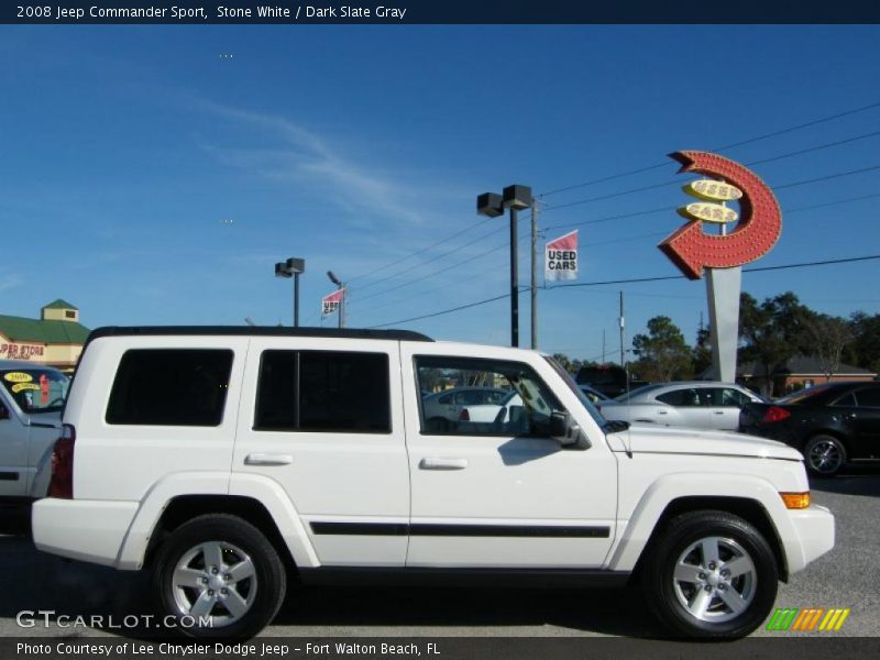 Stone White / Dark Slate Gray 2008 Jeep Commander Sport