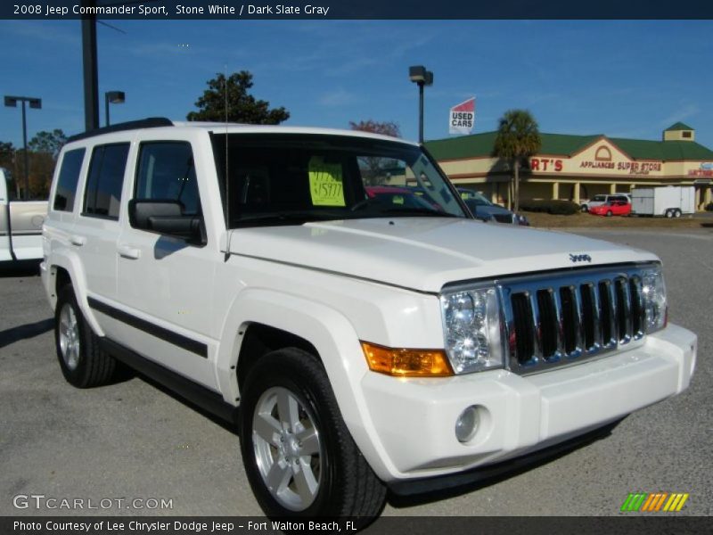 Stone White / Dark Slate Gray 2008 Jeep Commander Sport