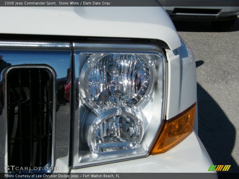 Stone White / Dark Slate Gray 2008 Jeep Commander Sport