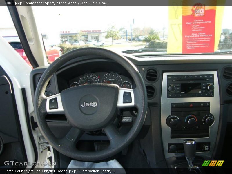 Stone White / Dark Slate Gray 2008 Jeep Commander Sport