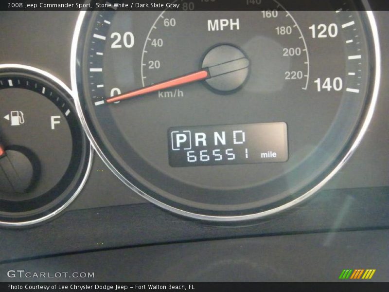 Stone White / Dark Slate Gray 2008 Jeep Commander Sport