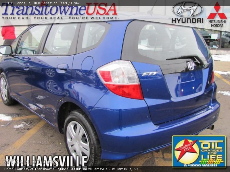 Blue Sensation Pearl / Gray 2010 Honda Fit