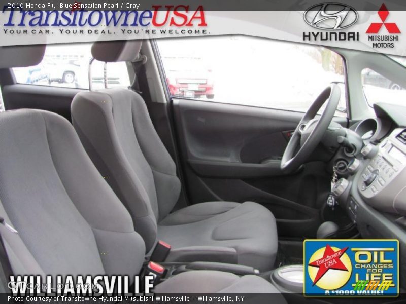 Blue Sensation Pearl / Gray 2010 Honda Fit