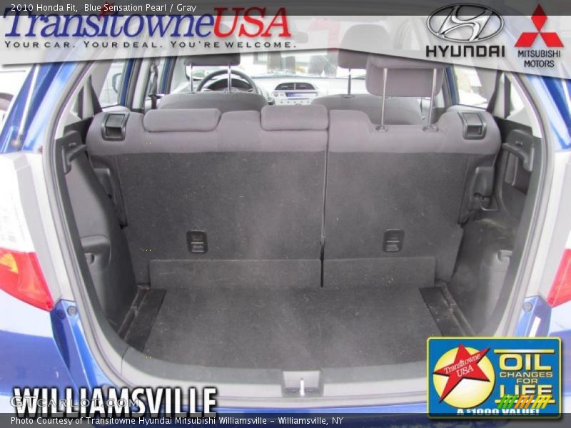 Blue Sensation Pearl / Gray 2010 Honda Fit