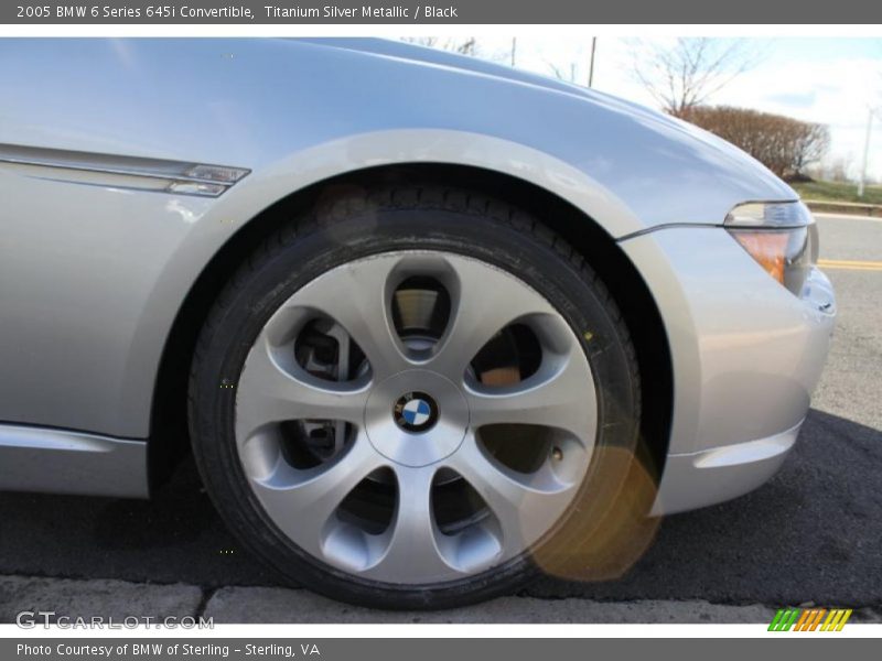 Titanium Silver Metallic / Black 2005 BMW 6 Series 645i Convertible