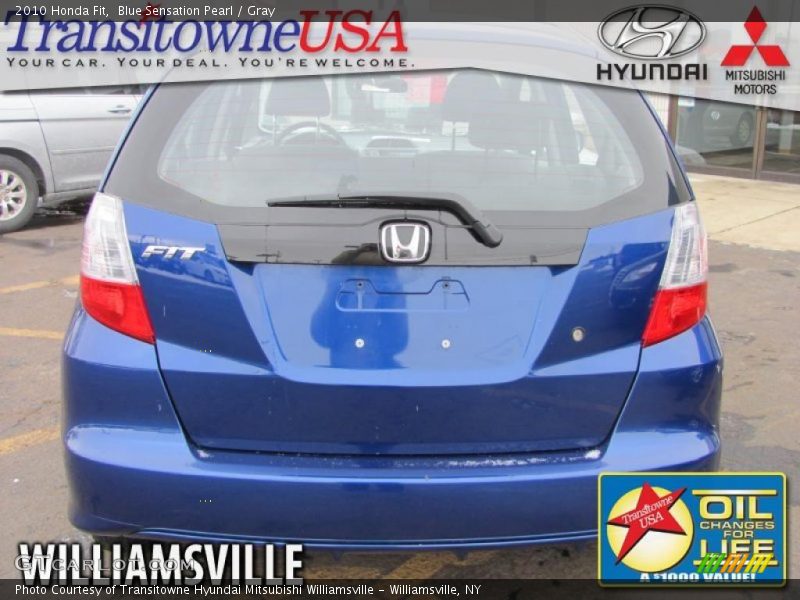 Blue Sensation Pearl / Gray 2010 Honda Fit