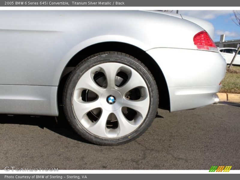 Titanium Silver Metallic / Black 2005 BMW 6 Series 645i Convertible