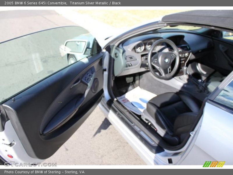 Titanium Silver Metallic / Black 2005 BMW 6 Series 645i Convertible