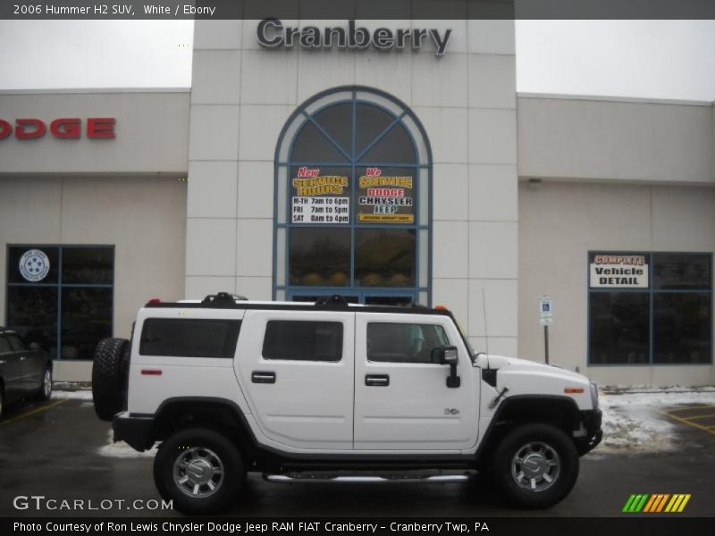 White / Ebony 2006 Hummer H2 SUV