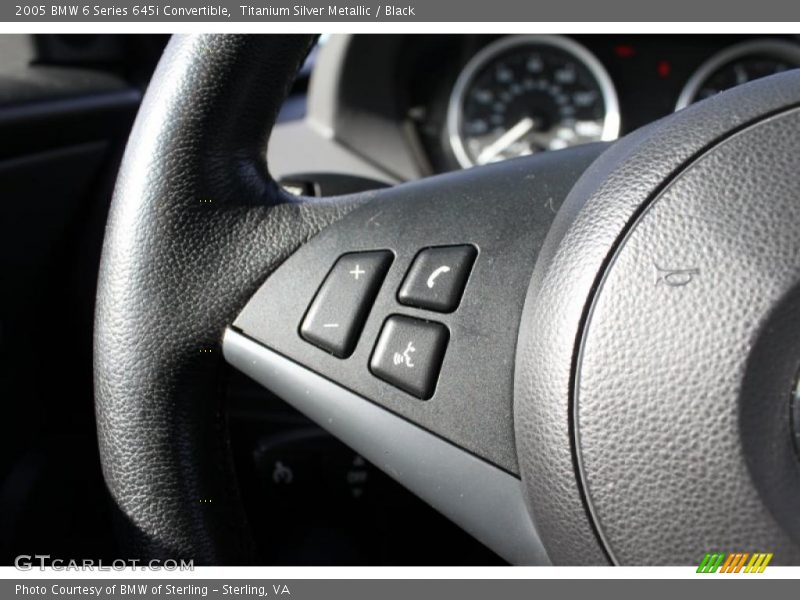 Titanium Silver Metallic / Black 2005 BMW 6 Series 645i Convertible