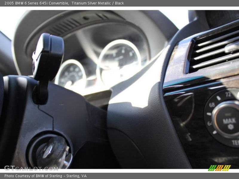Titanium Silver Metallic / Black 2005 BMW 6 Series 645i Convertible
