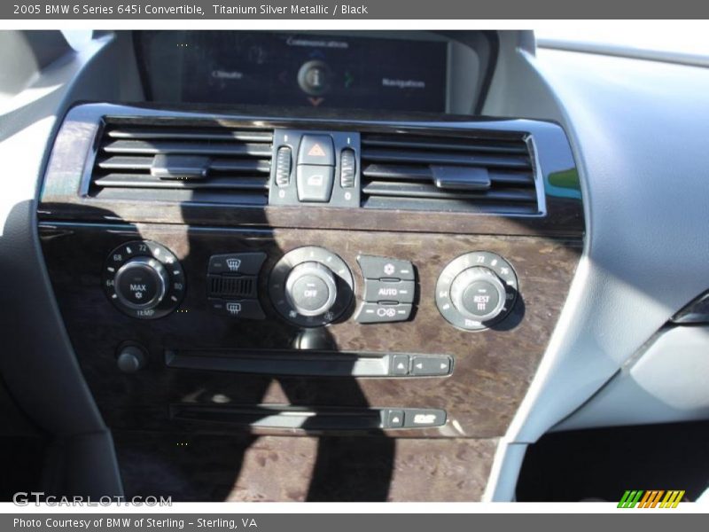 Titanium Silver Metallic / Black 2005 BMW 6 Series 645i Convertible