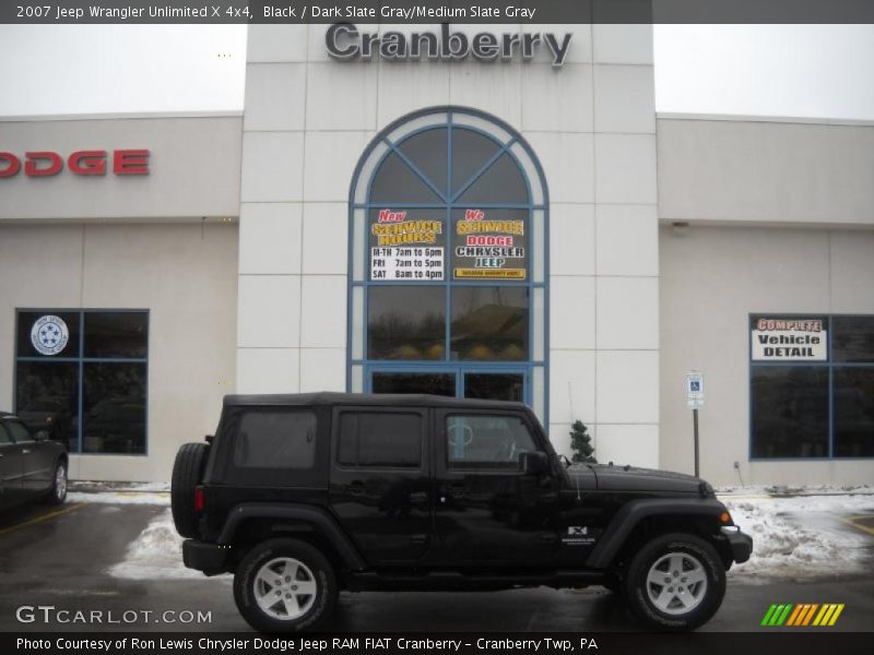Black / Dark Slate Gray/Medium Slate Gray 2007 Jeep Wrangler Unlimited X 4x4