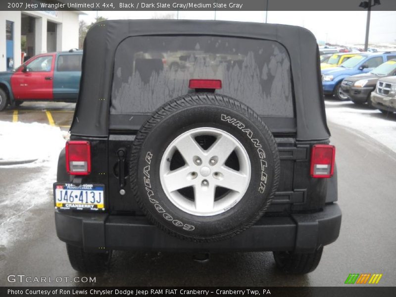 Black / Dark Slate Gray/Medium Slate Gray 2007 Jeep Wrangler Unlimited X 4x4