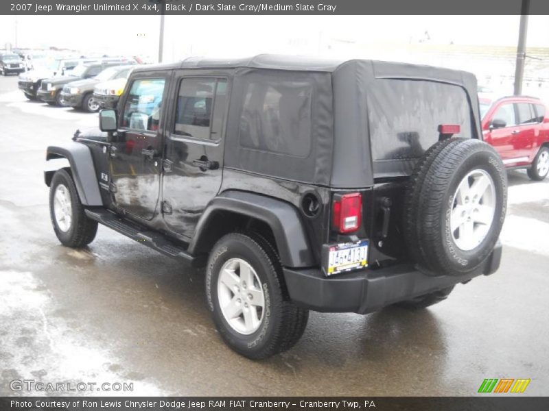 Black / Dark Slate Gray/Medium Slate Gray 2007 Jeep Wrangler Unlimited X 4x4