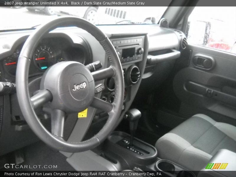 Black / Dark Slate Gray/Medium Slate Gray 2007 Jeep Wrangler Unlimited X 4x4