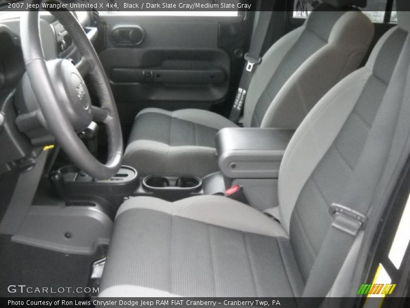 Black / Dark Slate Gray/Medium Slate Gray 2007 Jeep Wrangler Unlimited X 4x4
