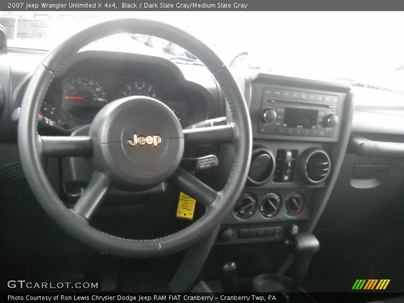 Black / Dark Slate Gray/Medium Slate Gray 2007 Jeep Wrangler Unlimited X 4x4