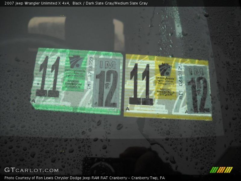 Black / Dark Slate Gray/Medium Slate Gray 2007 Jeep Wrangler Unlimited X 4x4