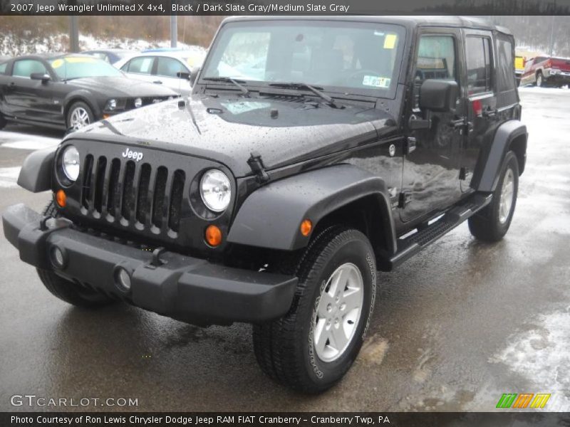 Black / Dark Slate Gray/Medium Slate Gray 2007 Jeep Wrangler Unlimited X 4x4