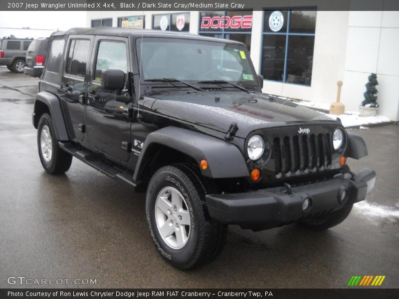 Black / Dark Slate Gray/Medium Slate Gray 2007 Jeep Wrangler Unlimited X 4x4