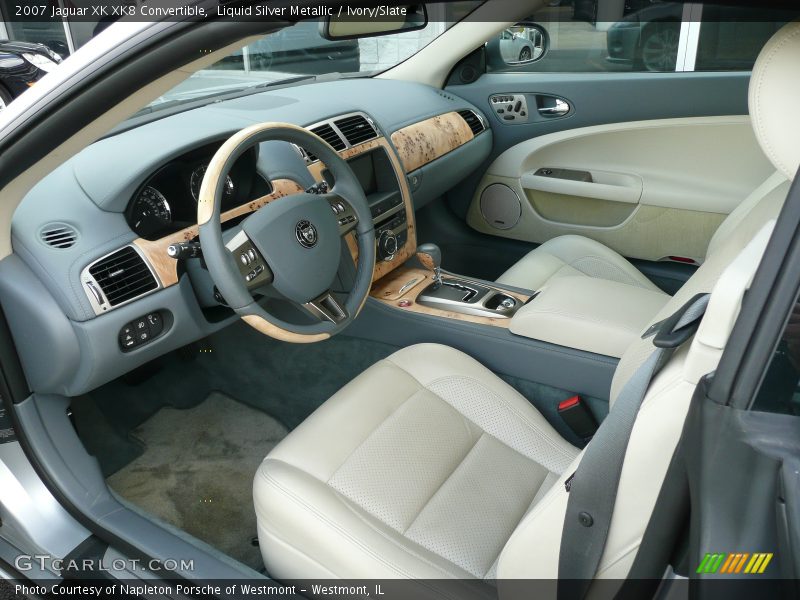 Liquid Silver Metallic / Ivory/Slate 2007 Jaguar XK XK8 Convertible
