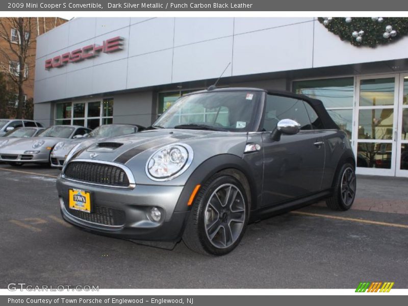 Dark Silver Metallic / Punch Carbon Black Leather 2009 Mini Cooper S Convertible