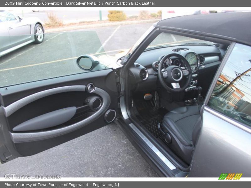 Dark Silver Metallic / Punch Carbon Black Leather 2009 Mini Cooper S Convertible