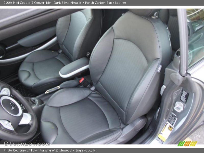 Dark Silver Metallic / Punch Carbon Black Leather 2009 Mini Cooper S Convertible