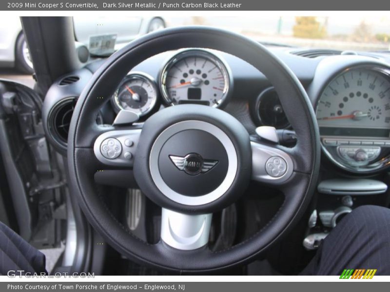 Dark Silver Metallic / Punch Carbon Black Leather 2009 Mini Cooper S Convertible