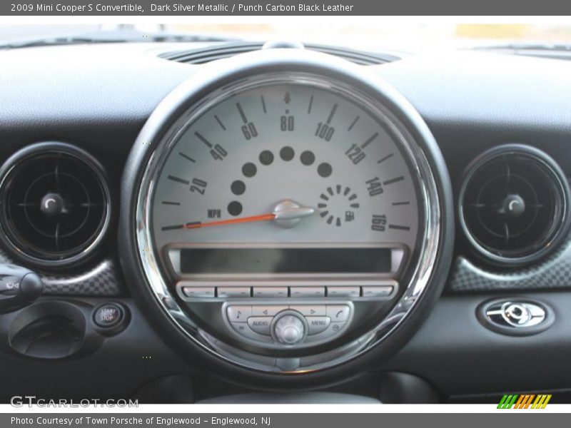 Dark Silver Metallic / Punch Carbon Black Leather 2009 Mini Cooper S Convertible