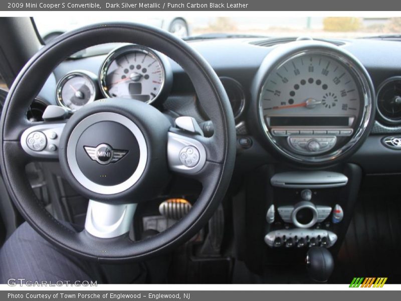 Dark Silver Metallic / Punch Carbon Black Leather 2009 Mini Cooper S Convertible