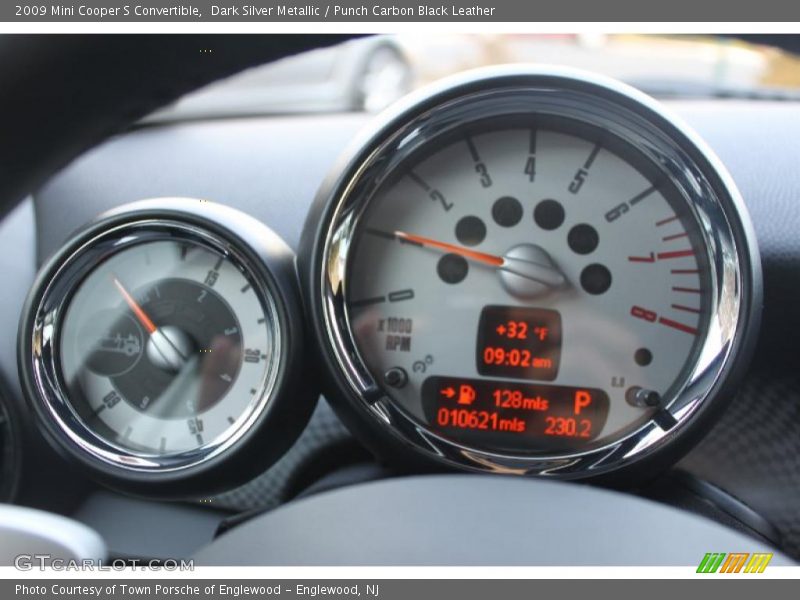 Dark Silver Metallic / Punch Carbon Black Leather 2009 Mini Cooper S Convertible